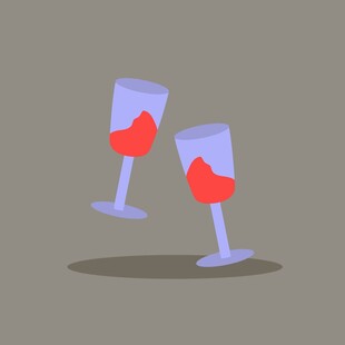 爱心香槟杯