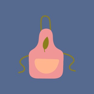 粉色围裙插画