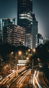 都市夜景车流