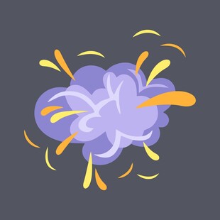 紫色爆炸特效图案