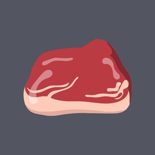 新鲜生牛肉块插画