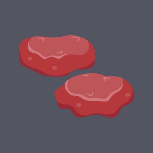 两块鲜嫩多汁的生牛肉