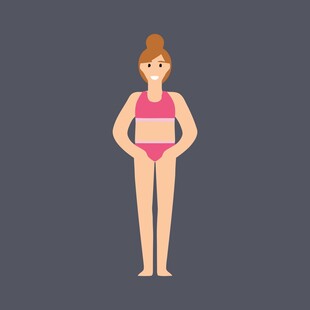 穿比基尼的站立女性