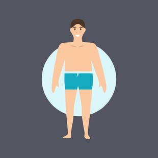 穿泳裤的男性形象