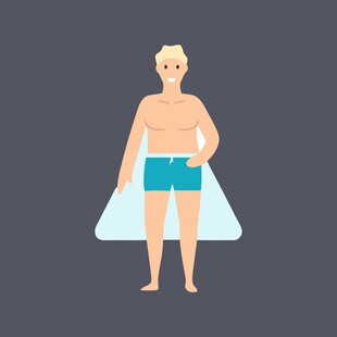 穿泳裤的男子形象