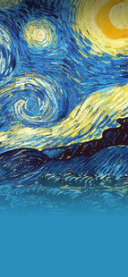 星空下的蓝色海洋景观