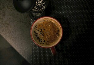 一杯香浓咖啡特写