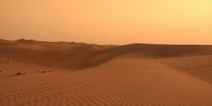 沙漠黄昏美景