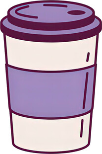 紫色条纹外带咖啡杯