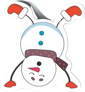 倒立的可爱雪人