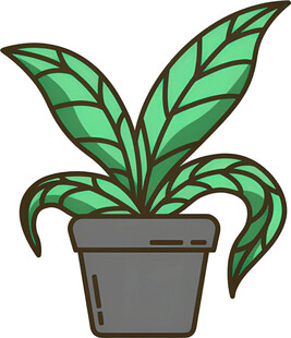 盆栽绿植插画