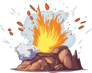 火山爆发瞬间景象