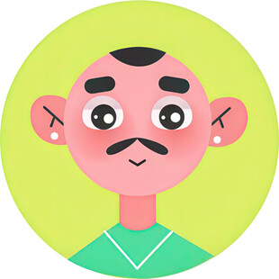 卡通风格男子头像