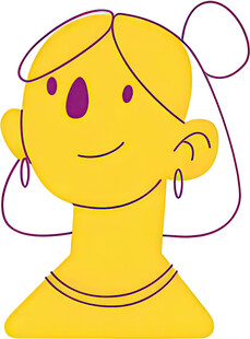 黄色卡通女孩头像