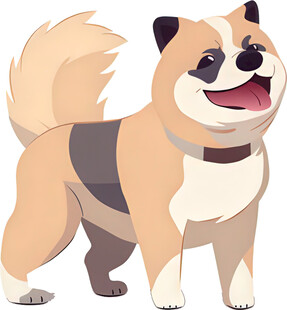 可爱柴犬插画形象