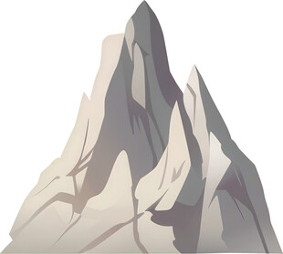 巍峨山峰插画