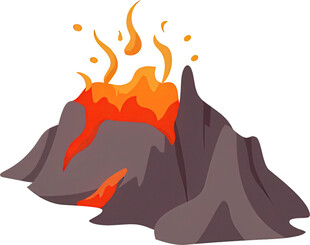 火山喷发景象