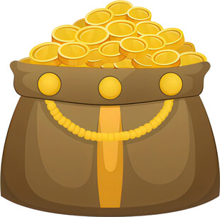满满一袋金币