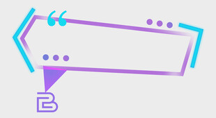 紫色蓝色对话气泡框