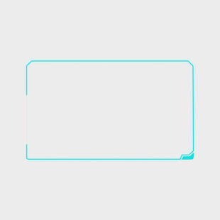 简约蓝框边框设计元素