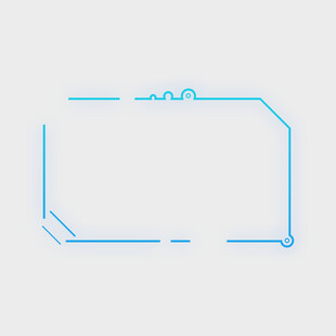 简约蓝色线条边框图形