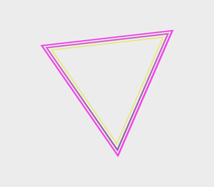 粉色三角形边框图形