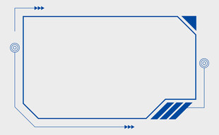 科技风蓝色边框设计元素