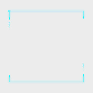 简约蓝色边框装饰元素