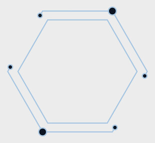 六边形线条连接图形
