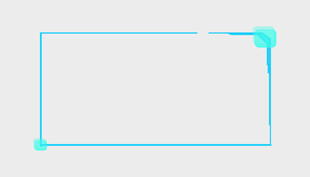 蓝色边框矩形图形元素