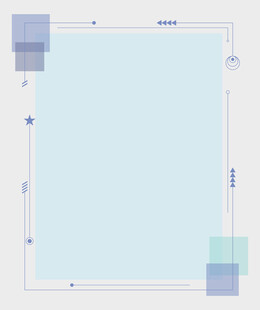 简约蓝色边框矩形设计模板