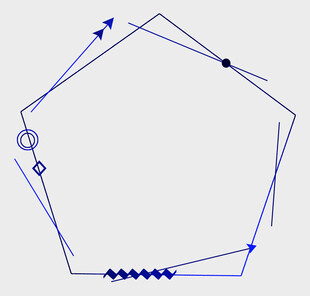 六边形电路示意图