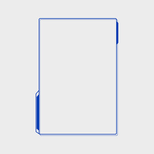 蓝色简约边框空白文本框