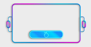 彩色边框的电脑界面图标