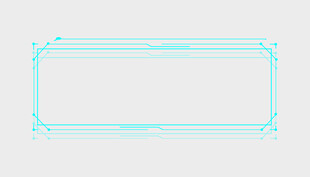 浅蓝色简约边框装饰框