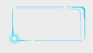 蓝色科技风边框图形元素