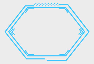 蓝色六边形边框图案