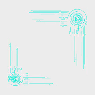 简约科技风装饰角元素