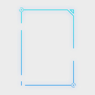 蓝色简约边框装饰图案