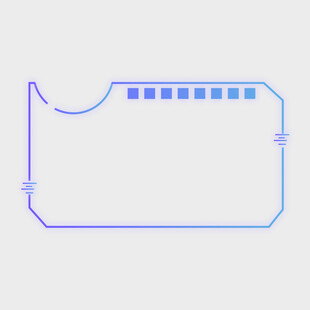 简约线条勾勒的电池图标