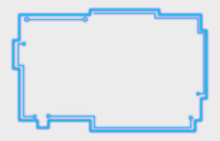 蓝色简约边框图形设计