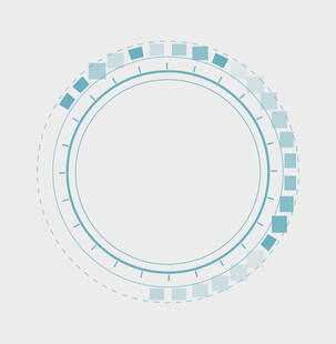 科技感圆形边框设计元素