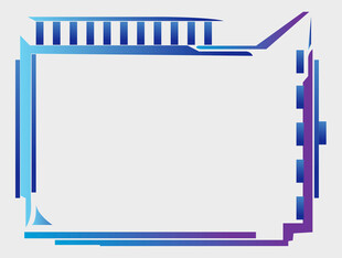 简约渐变边框图形元素