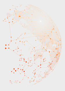 橙色粒子飘散梦幻背景
