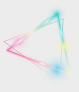 炫彩动感三角线条图案