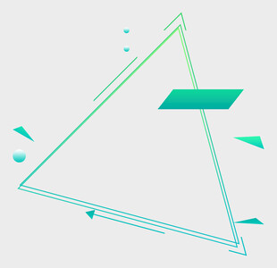 简约几何线条三角形图案