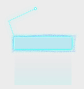 简约线条风格的蓝色矩形物体