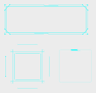 简约线条边框设计元素