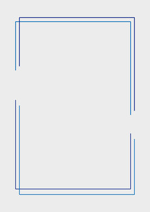 简约蓝色线条边框图案