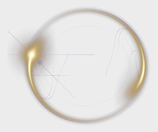 金色简约弧形装饰元素